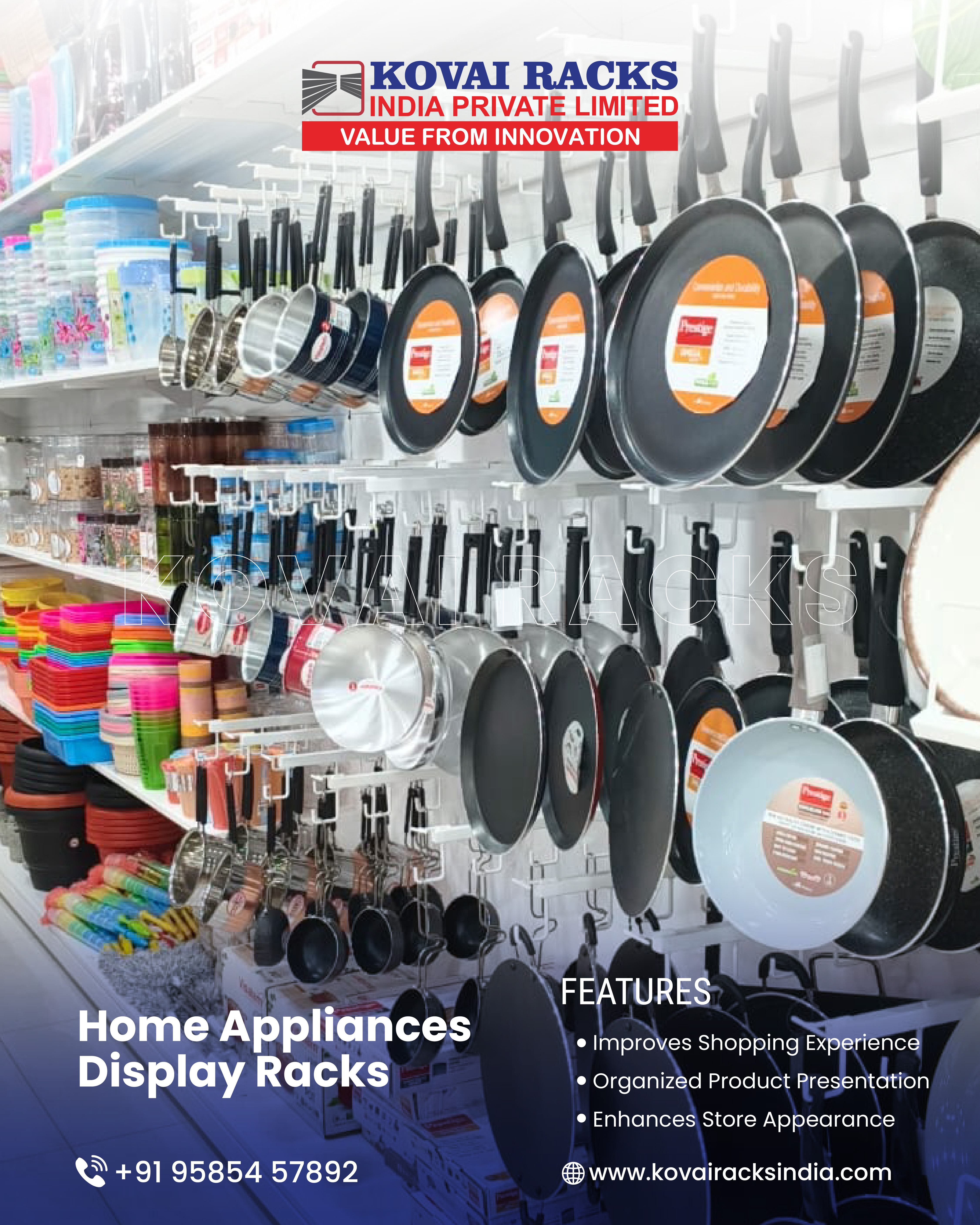 Kitchen Cookware Display Rack