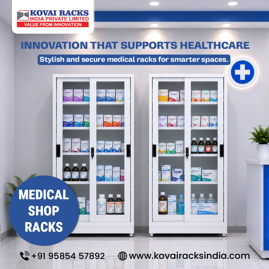 Glass Door Medical Storage Rack